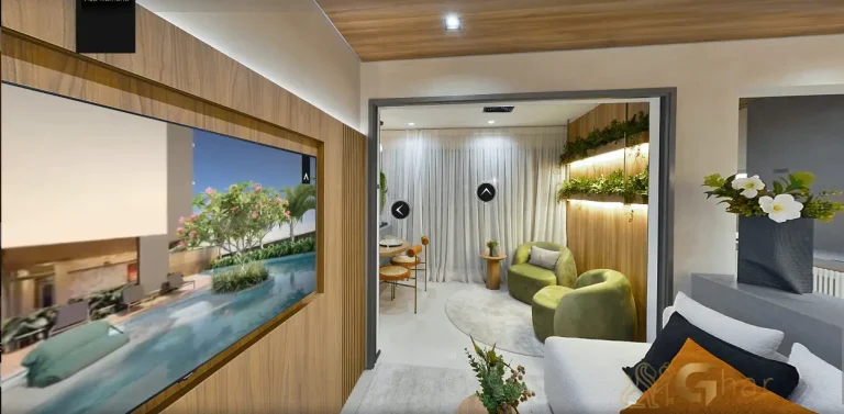 Sala integrada apartamento decorado MAC Vila Mariana São Paulo