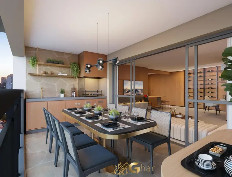 Apartamento decorado com varanda gourmet no Mooca Città Firenze