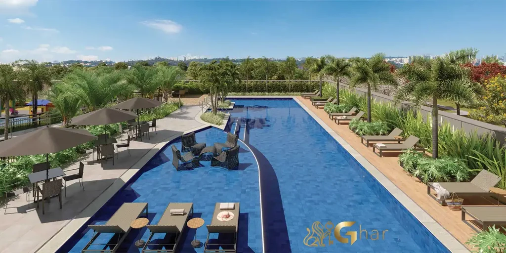 Piscina com raia no Mooca Città Firenze em São Paulo