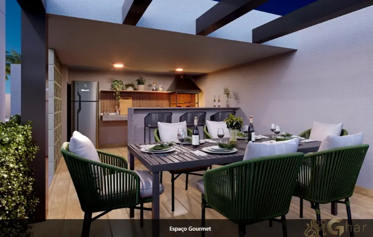 Espaço gourmet no condomínio Mundo Apto Elevato Brooklin em São Paulo