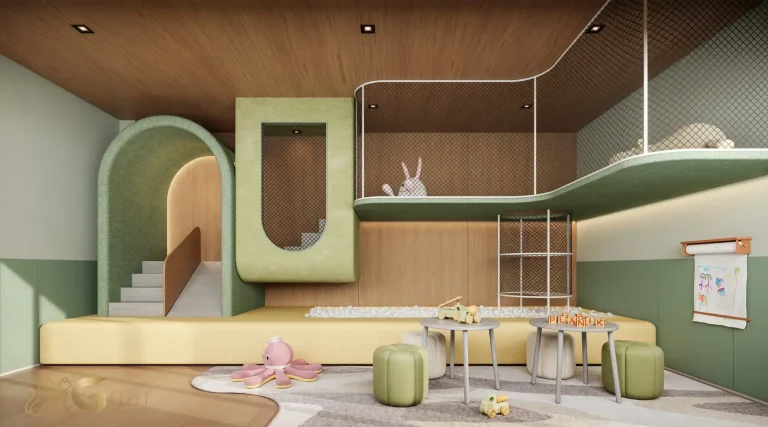 Brinquedoteca no Nuv Moema com brinquedos e decoração lúdica