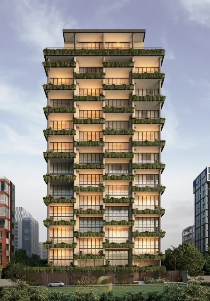 Fachada do Nuv Moema com arquitetura contemporânea