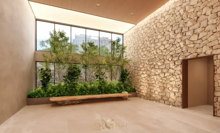 Hall social elegante do Nuv Moema