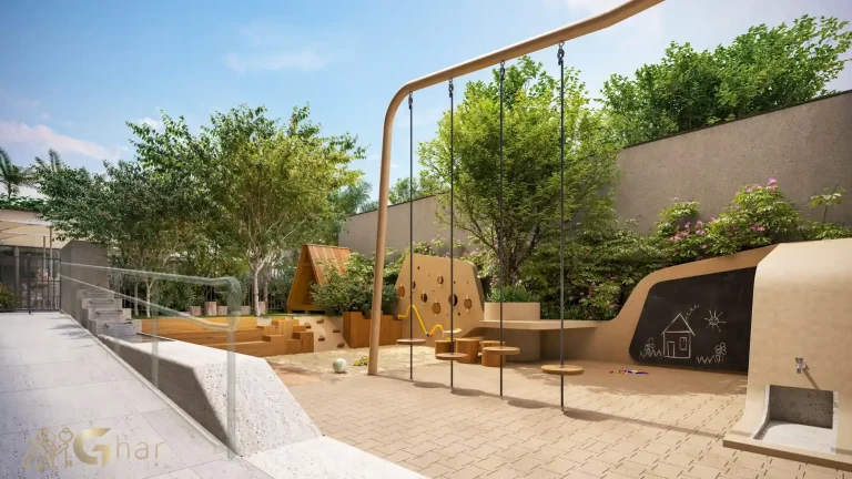 Playground do Nuv Moema com brinquedos ao ar livre