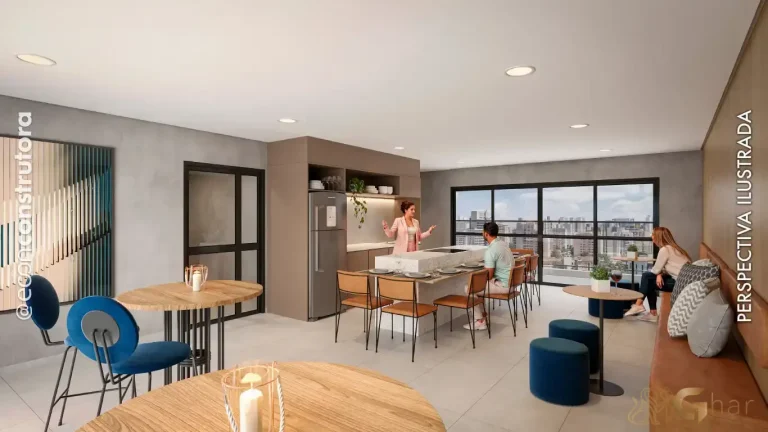 Espaço gourmet no condomínio Peak Vila Olímpia