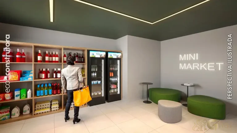 Mini market no condomínio Peak Vila Olímpia