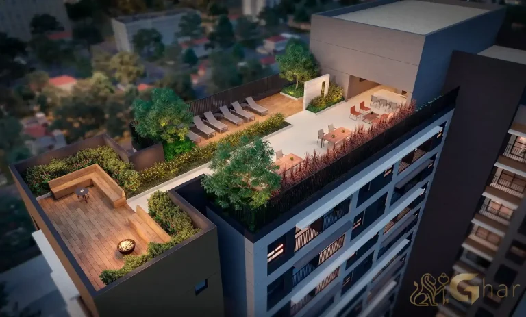 Vista aérea da cobertura do QG Vila Nova Conceição by You,Inc em São Paulo