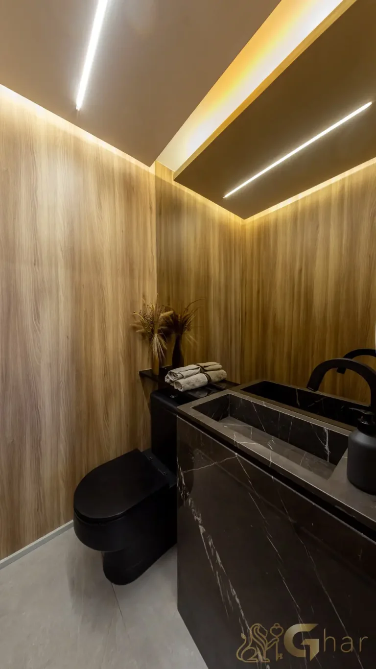 Apartamento decorado 109 m² banheiro no Recanto Oliveiras Jardim das Perdizes