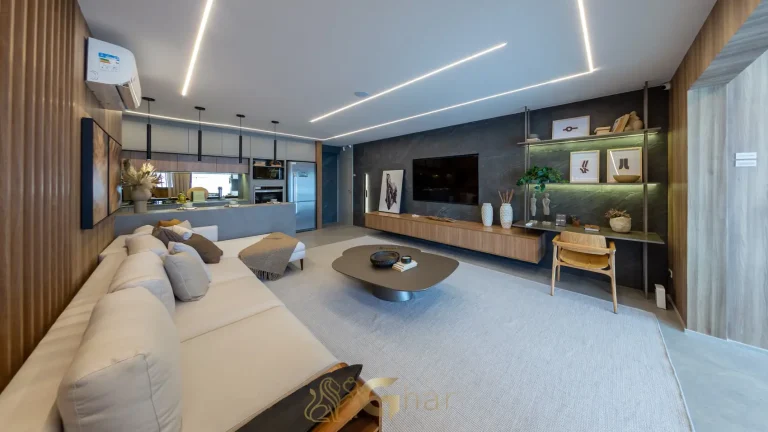 Apartamento decorado living 109 m² Recanto Oliveiras Jardim das Perdizes