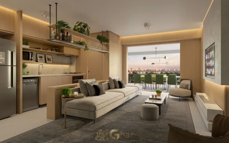 Apartamento decorado 81 m² living no Recanto Oliveiras Jardim das Perdizes