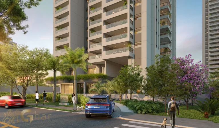 Fachada com portaria do Recanto Oliveiras Jardim das Perdizes