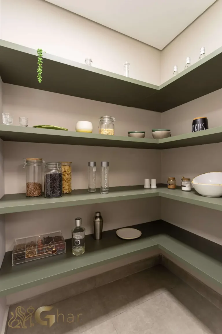 Despensa decorada no apartamento do Reserva Figueiras Jardim das Perdizes