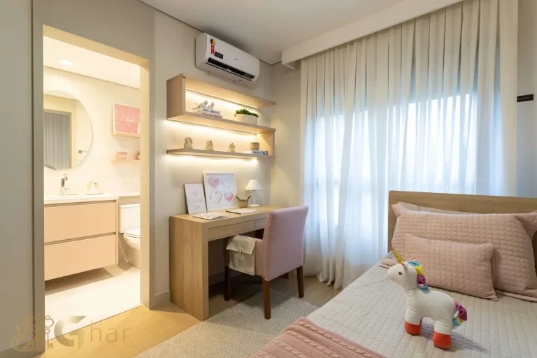 Suíte 2 decorada no apartamento Reserva Figueiras Jardim das Perdizes