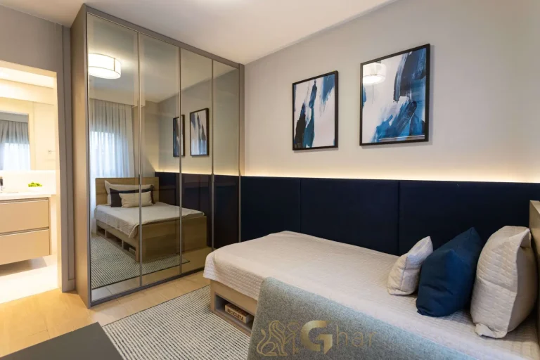 Suíte 3 no apartamento decorado Reserva Figueiras Jardim das Perdizes