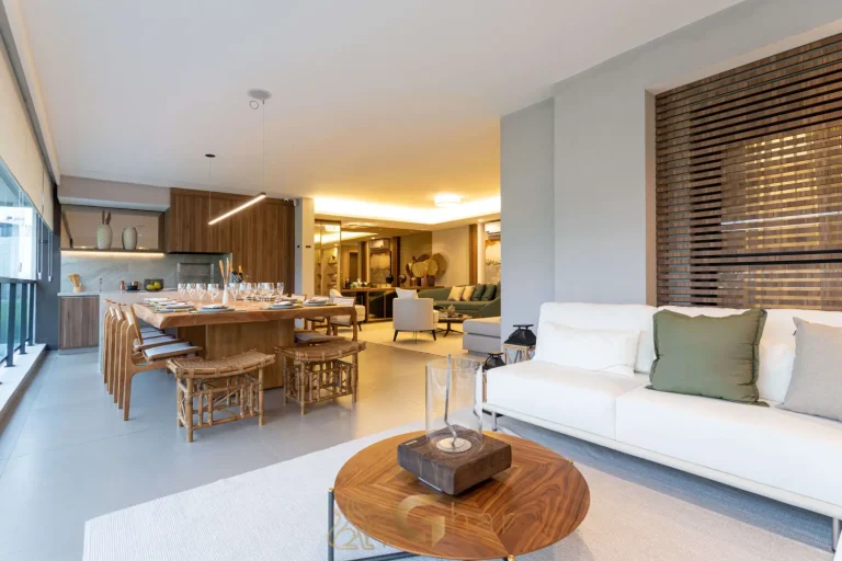 Varanda do apartamento decorado no Reserva Figueiras Jardim das Perdizes