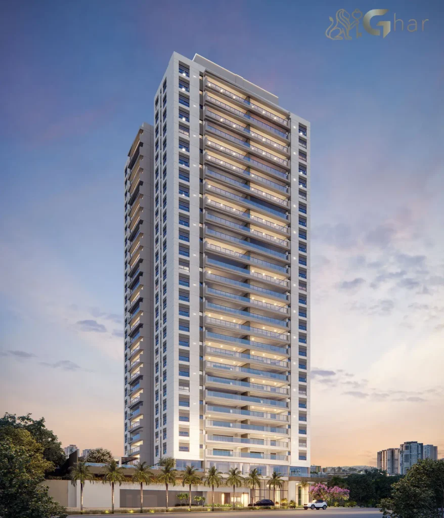 Fachada do condomínio Reserva Figueiras Jardim das Perdizes