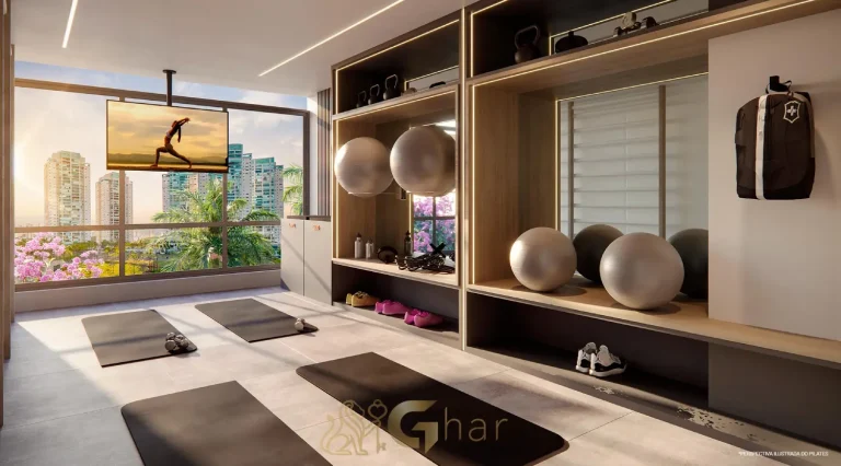 Sala de pilates no Reserva Figueiras Jardim das Perdizes