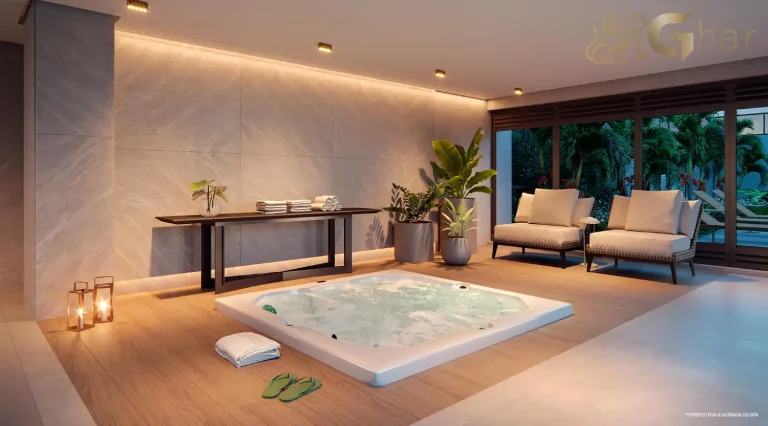 Spa com hidromassagem no Reserva Figueiras Jardim das Perdizes