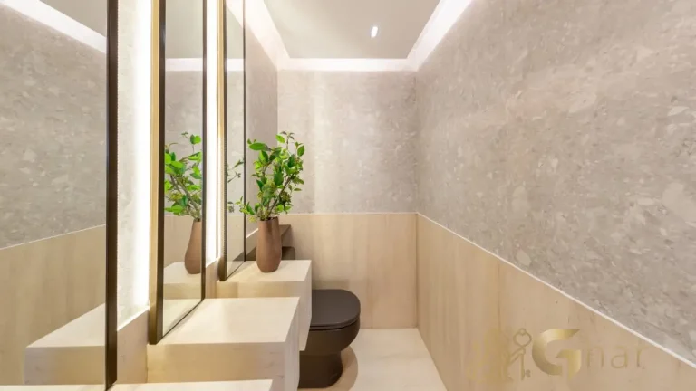 Lavabo apartamento decorado Reserva Flamboyant Jardim das Perdizes