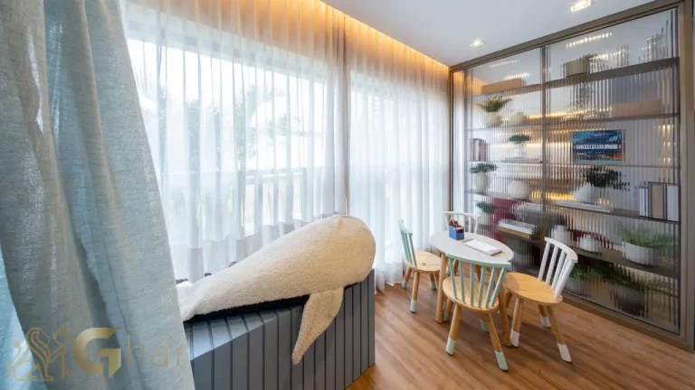 Quarto apartamento decorado 157 m² Reserva Flamboyant Jardim das Perdizes