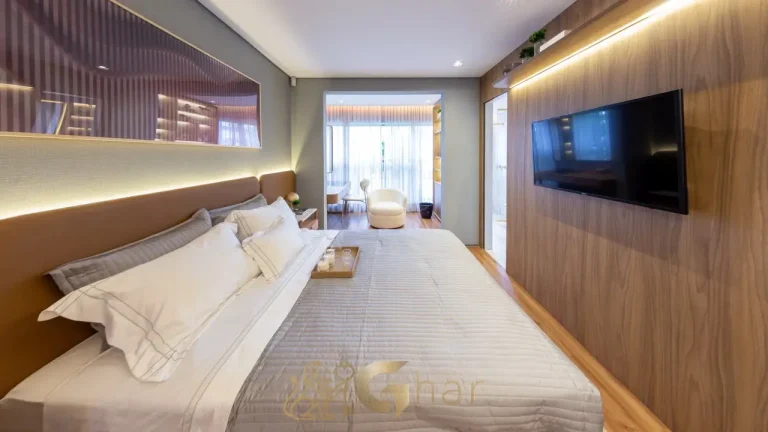 Quarto casal apartamento 157 m² Reserva Flamboyant Jardim das Perdizes