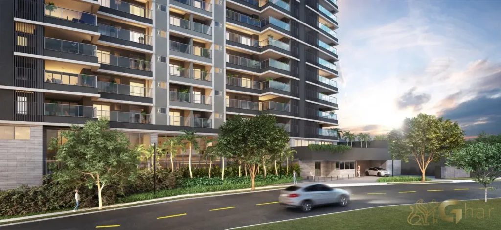 Fachada com portaria Reserva Flamboyant Jardim das Perdizes