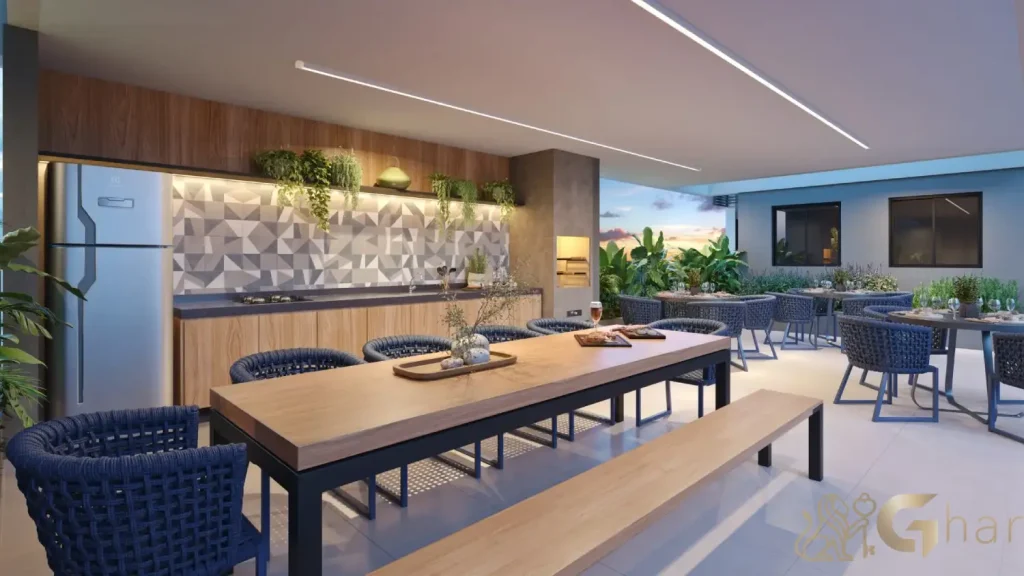 Churrasqueira no condomínio Signature Barra Funda Residence em São Paulo