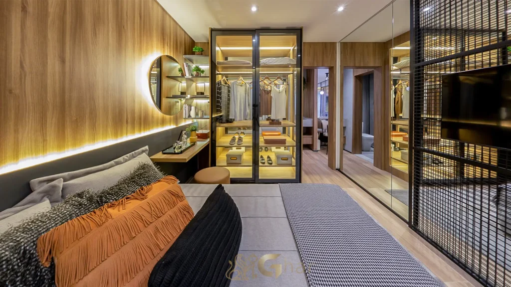 Quarto decorado apartamento 35m² Soul of Madalena Vila Madalena São Paulo