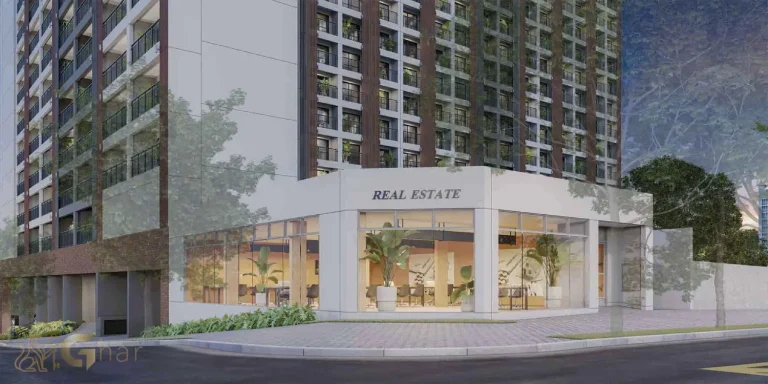 Fachada com lojas no SP_360° Smart Living by Eztec Moema em São Paulo