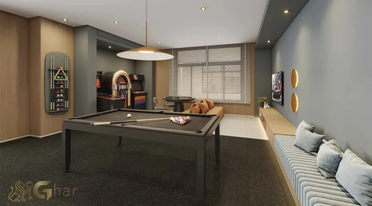 Salão de jogos do SP_360° Smart Living by Eztec Moema em São Paulo