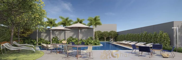 Solarium com deck molhado do SP_360° Smart Living by Eztec Moema em São Paulo