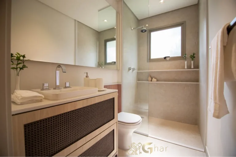 Banheiro decorado da suíte da menina no Splend Moema