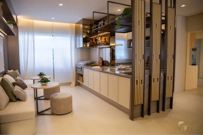 Cozinha com ambientes integrados no Splend Moema