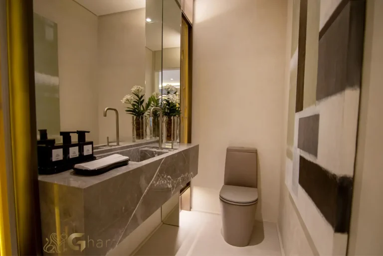 Lavabo decorado no Splend Moema