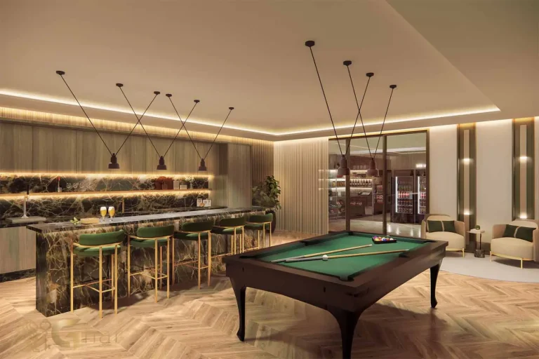 Lounge familiar com bar integrado no Splend Moema