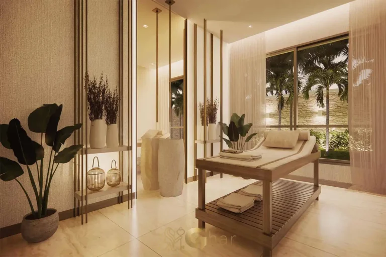 Sala de massagem relaxante no Splend Moema