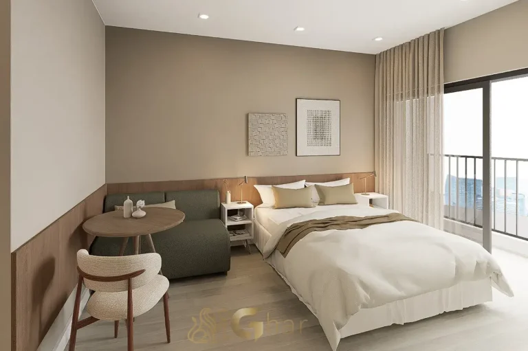 Detalhes do studio decorado no Stay Moema by Helbor