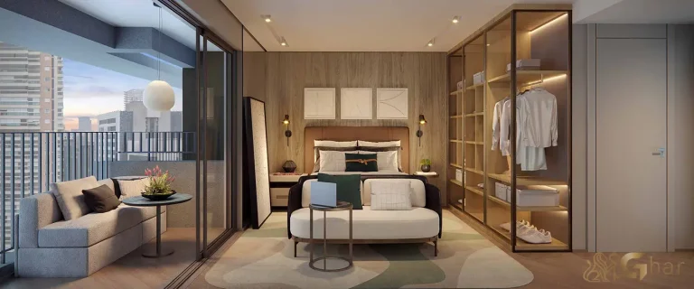 Apartamento decorado do Studios Berrini Brooklin em São Paulo