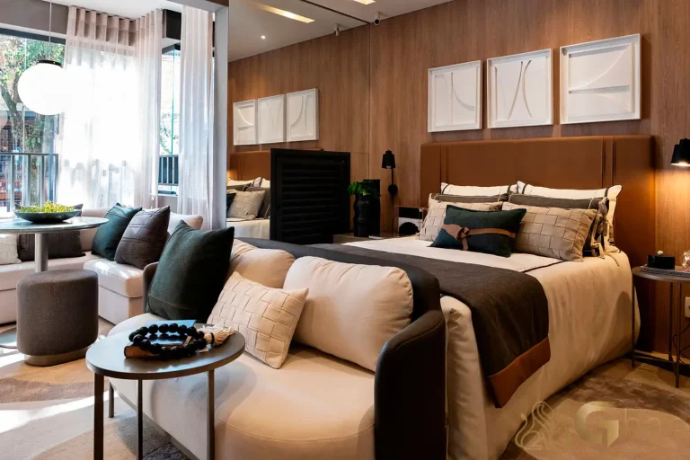 Apartamento decorado no condomínio Studios Berrini Brooklin São Paulo