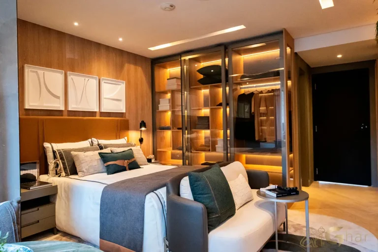 Apartamento decorado no condomínio Studios Berrini Brooklin São Paulo