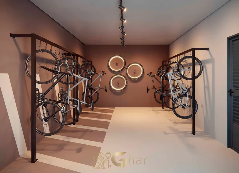 Bicicletário no condomínio Studios Berrini Brooklin São Paulo
