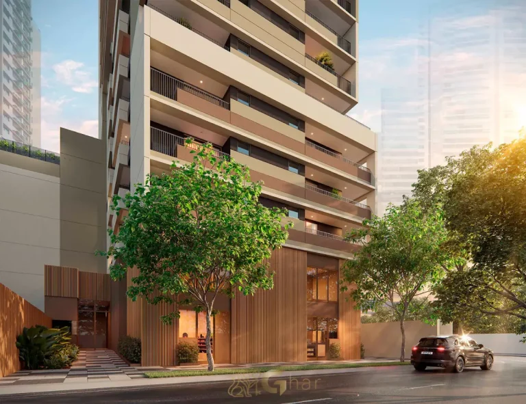 Fachada com portaria do condomínio Studios Berrini Brooklin São Paulo