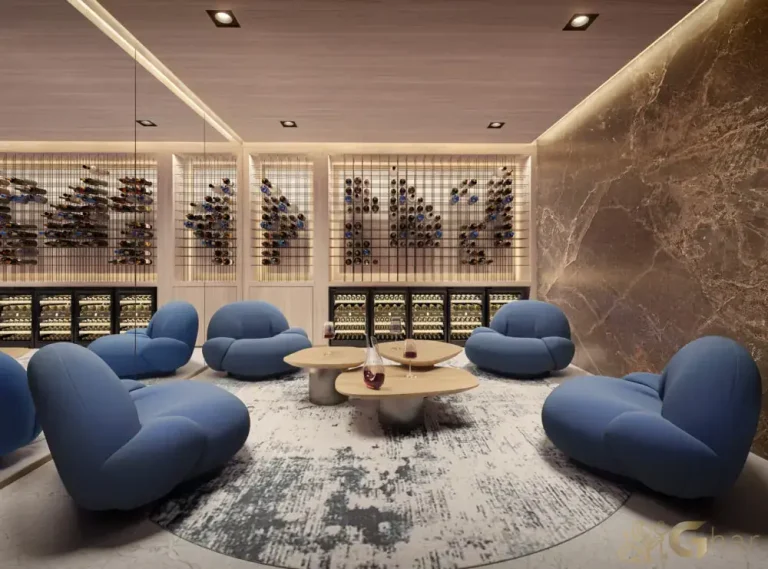 Salão de festas com adegas Taj Residences Ibirapuera São Paulo