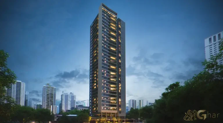 Fachada noturna do Tess Brooklin em São Paulo