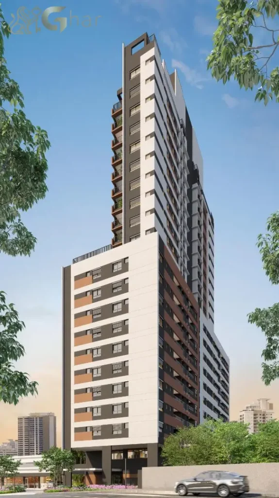 Fachada diurna do condomínio The Gardens Eleya Tatuapé São Paulo