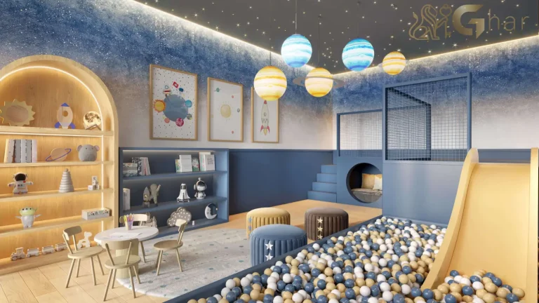 Brinquedoteca do condomínio The Residence Brooklin by Living em São Paulo