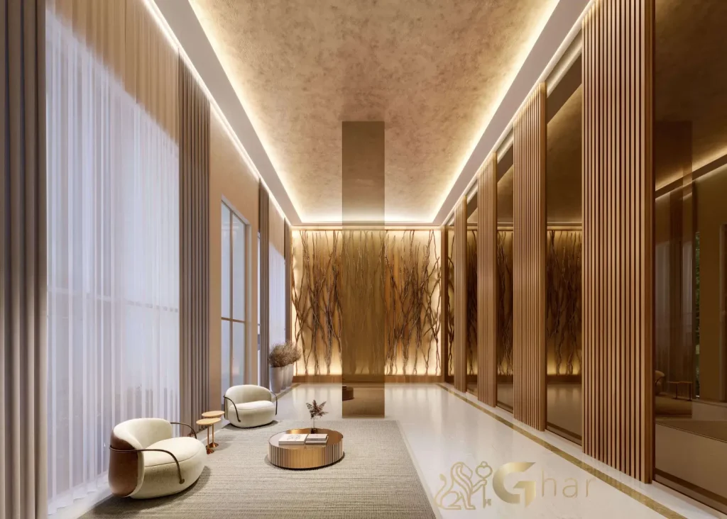 Lobby do condomínio The Residence Brooklin by Living em São Paulo