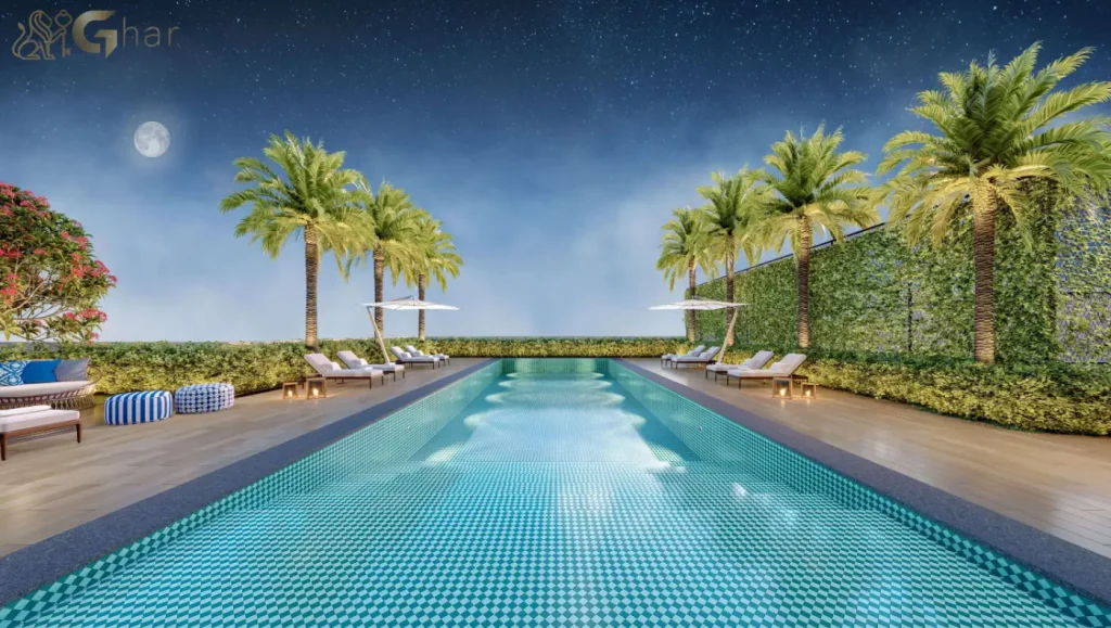 Piscina do condomínio The Residence Brooklin by Living em São Paulo