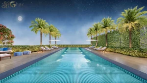 Piscina do condomínio The Residence Brooklin by Living em São Paulo