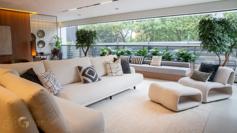 Sala living de luxo no The View Ibirapuera